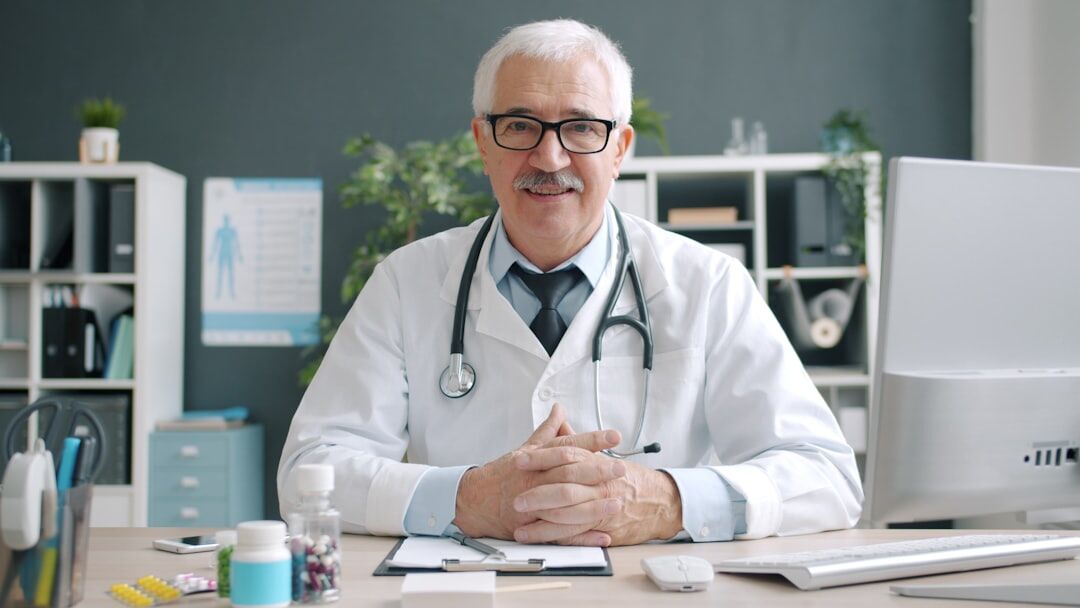 doctor consulting senior