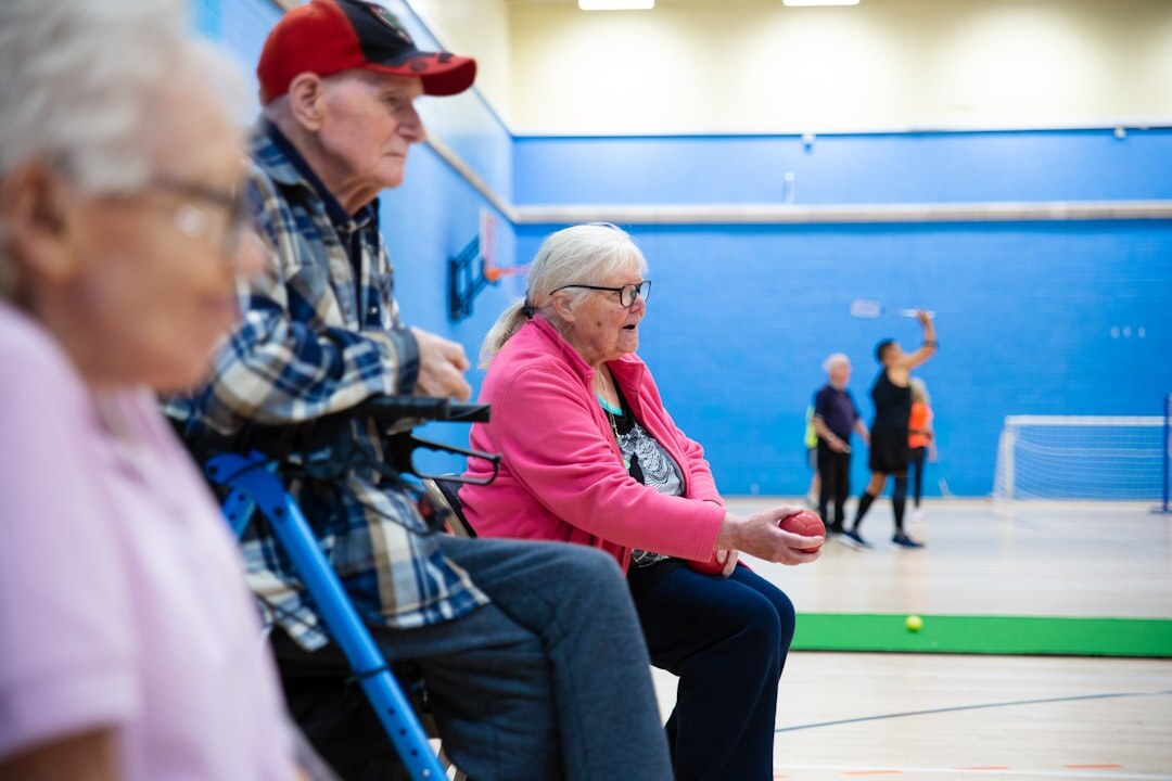 group of seniors in community center
