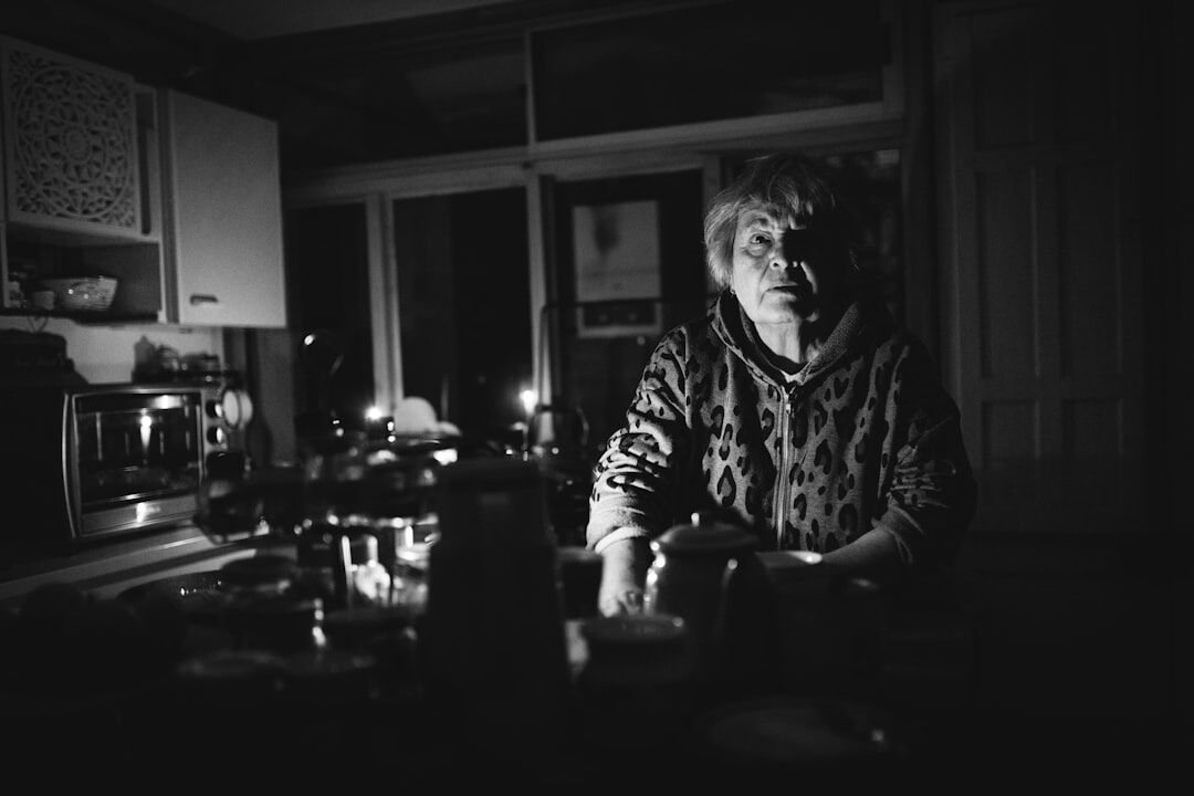 elderly man cooking kitchen