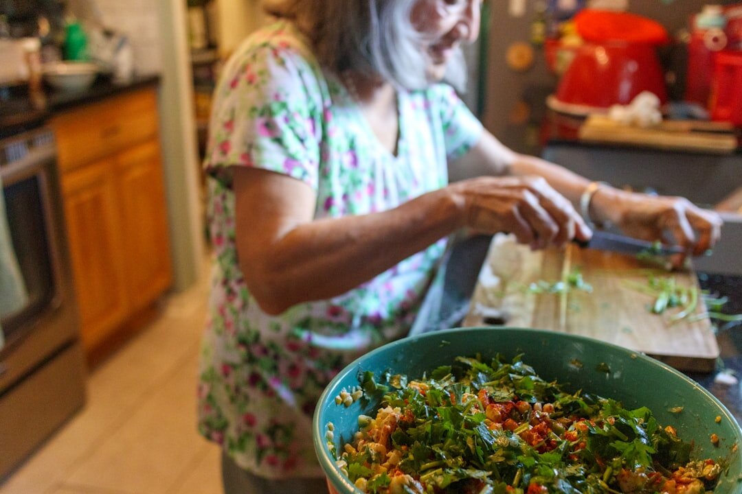 senior eating healthy meal